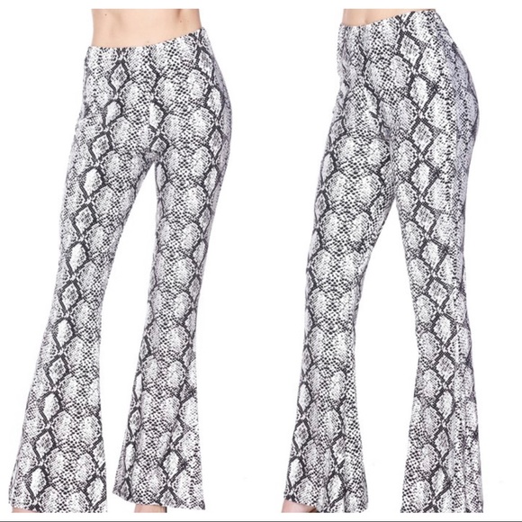 ✨LAST ONE✨SNAKESKIN FABULOUS FLARE BELL PANTS - Picture 2 of 5